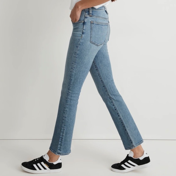 Madewell Kick Out Crop Jeans Milverton Wash in Stretch Denim Size 32 - Picture 4 of 15